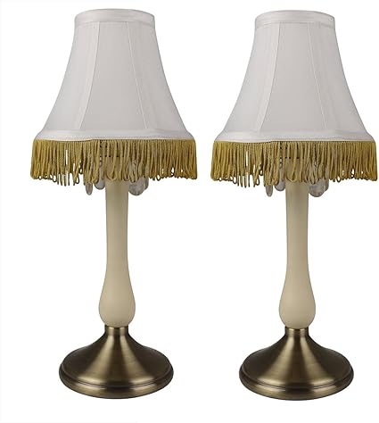 white fringe lamp shade