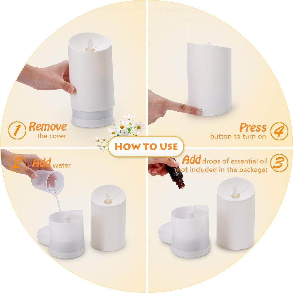 Afloia Aromatherapy Ultrasonic Humidifier 120ml Essential Oil Diffuser Cool Mist Humidifier and Diffuser Flameless LED Light