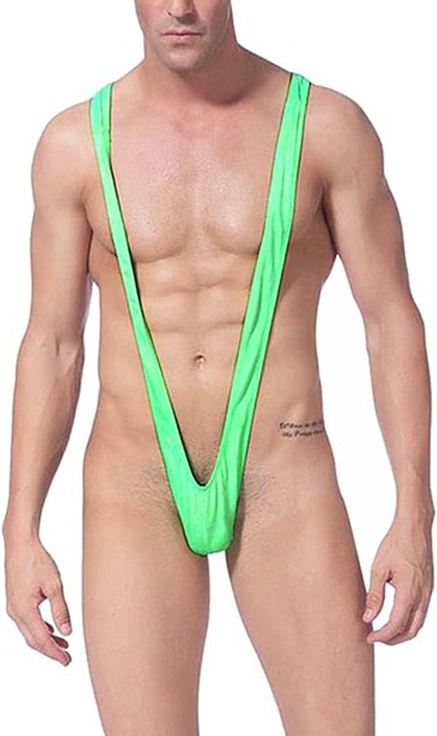 365-Shopping Set Of 2 Borat Bodysuit Mankini Swimsuit Thong Mens, Top, Best Popular Present - Image 3