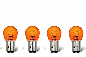Kadiby 4 Pack 2357NA 2357A Bulb, Brake Light Bulbs/Tail/Turn Signal Auto Lights 2057NA 1157NA 7528NA PY21/5W Amber Orange Yellow Long Life Light Fit for Cars and Motocycles