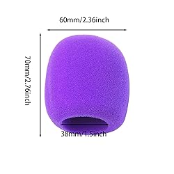 6 PCS Microphone Windscreen Thick Purple Foam