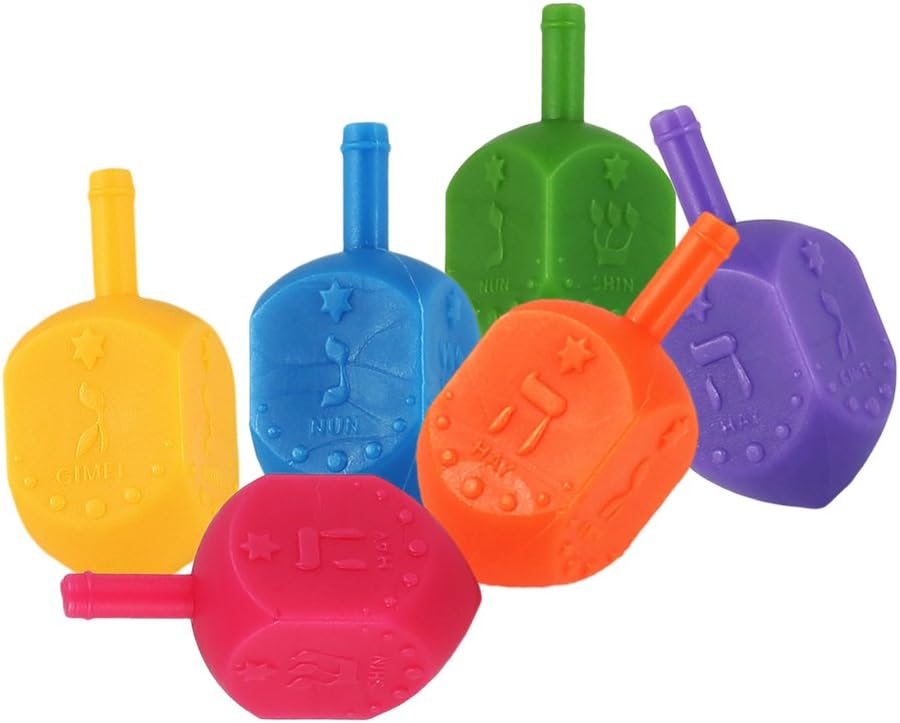 Zion Judaica Hanukkah Value Kit - Full Size Solid Menorah 44 Colored Candles Complete Hanukkah Guide Booklet 6 Colored Dreidels Sack of Milk Belgian Hanukkah Coins Gelt - All Essentials in 1 Box: Home & Kitchen