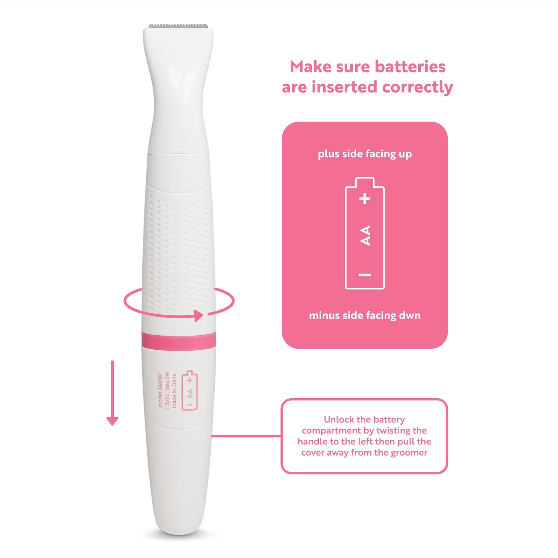 Womens Body Hair Trimmer, Bikini Trimmer for Women Pubic Hair Grooming, Smooth Glide Electric Razors Women, Electric Female Shaver for Legs Arms Underarms, Easy to Use Trimmers for Ladies Anywhere