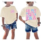 Pairxily in My Double Digits Era Shirt for Girls 10th Cute 10 Year Old Girl Happy Birthday Shirts Gifts Short Sleeve Tops