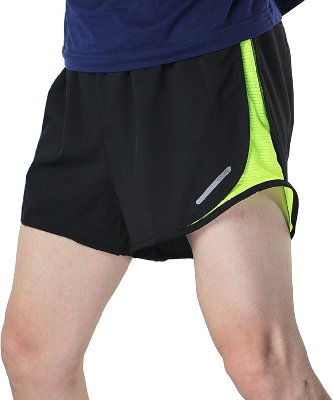 Amazon.com: Lixada Men's 2 in 1 Running Athletic Shorts, Quick Dry Gym Shorts Back Zip Pocket 