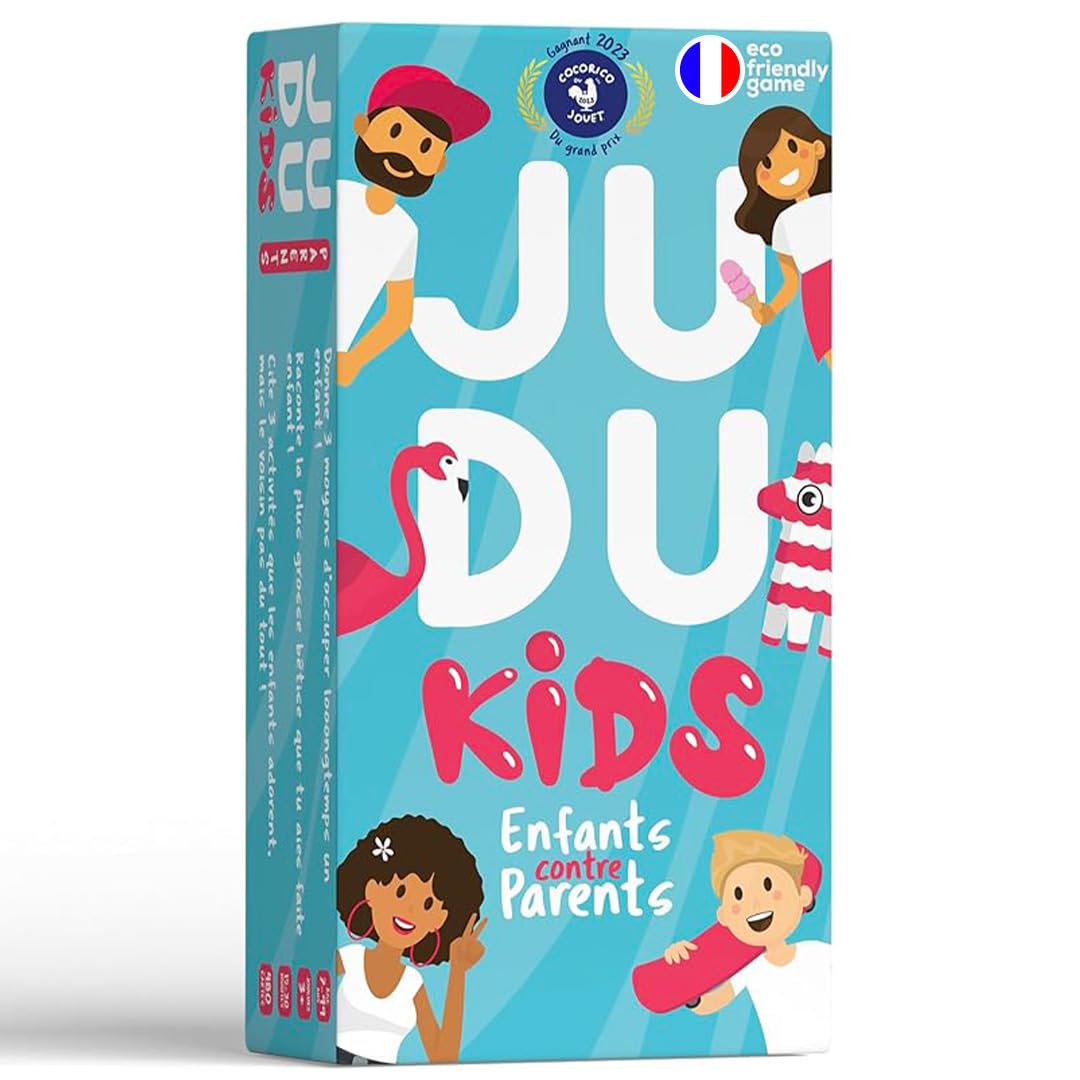 ATM Gaming JUDUKIDS - Board Games - The Hilarious Family Game - Questions and Challenges to Learn More About Parents or Children! Card Game for Children and Parents