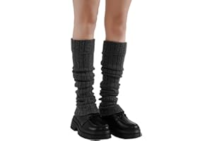 Women’s Leg Warmers Socks – Knit Boot Cuffs for Fall & Winter, Fuzzy Over-the-Calf Legwarmers, Cozy Stretchy Leg Socks
