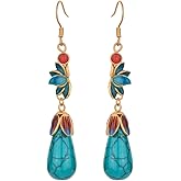 Gold Dangle Earrings for Women Long Drop Earrings 18k Gold Plated 925 Sterling Silver Earrings Jewellery