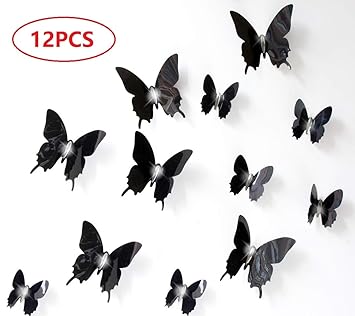 Amazon Com Cimostar 12pcs 3d Butterfly Wall Stickers 3d Wall