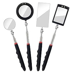 KABUDA 4PCS Telescoping Inspection Mirror LED
