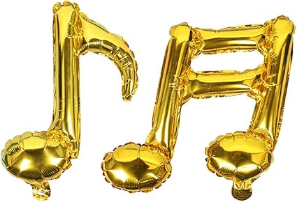 Amazon Com 10pcs Gold Music Note Foil Balloons Music Theme Party