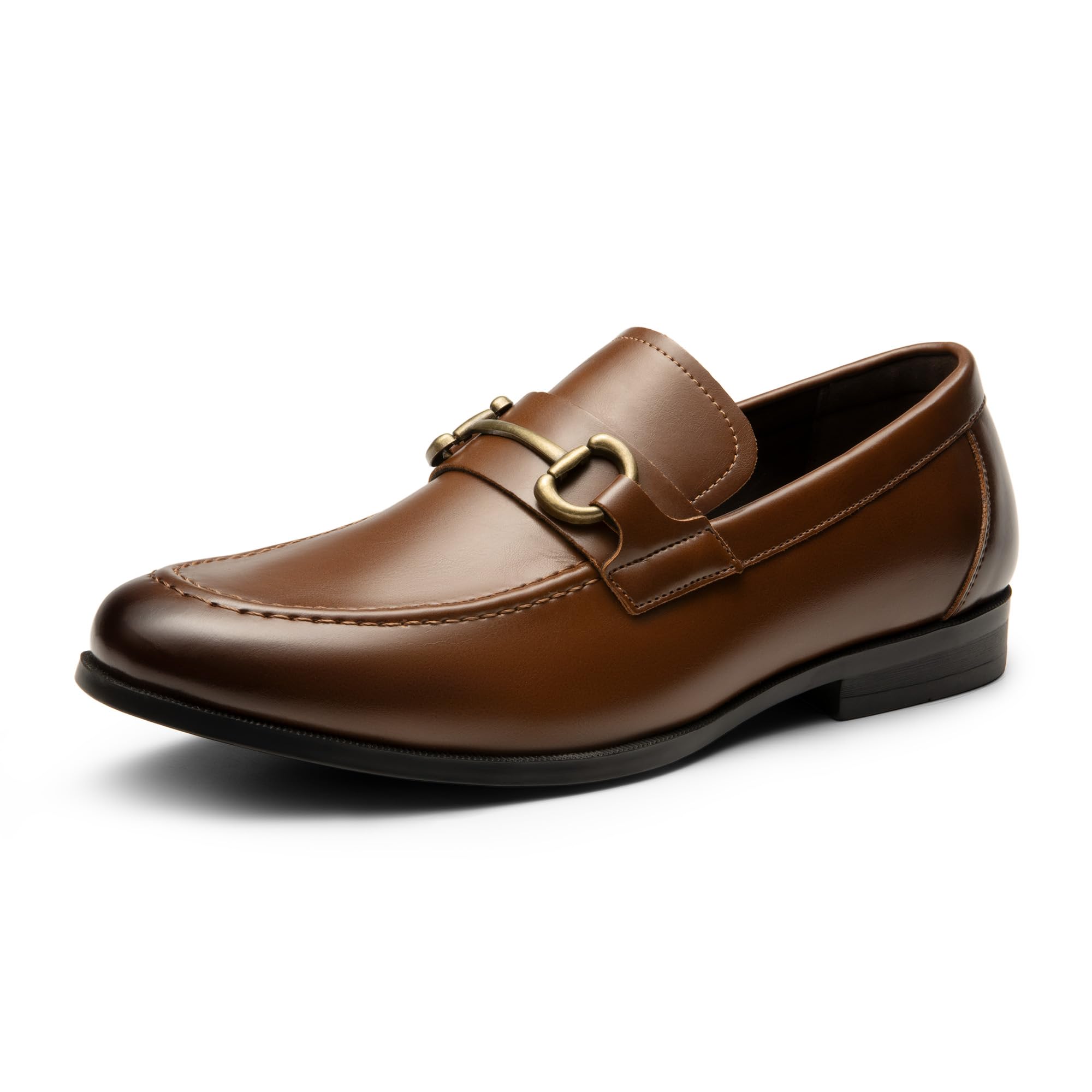 Photo 1 of Bruno Marc Men's Dress Loafers Slip-on Formal Shoes, Dark Brown, Size 9.5, SBLS2410M