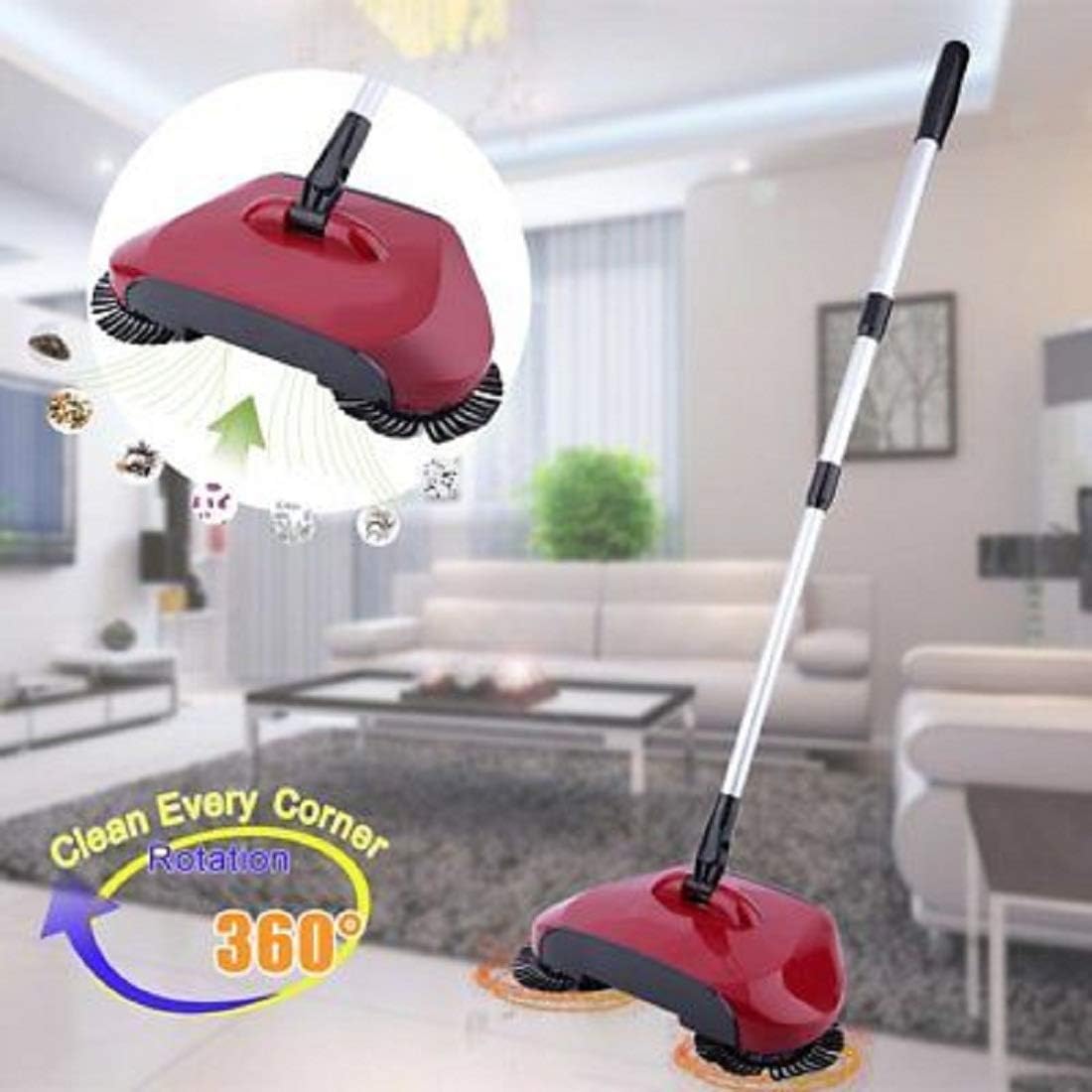 Unique Gadget Fully Automatic Hand Push Sweeper Mop Sweep Broom Dustpan Combination Suit