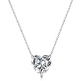 MOOSEA Birthday Jewelry Gifts - Moissanite Sterling Silver Necklace for Women, 1-4CT Lab Created Moissanite Pendant Necklace Womens Birthday Necklaces Gifts