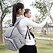 Large Diaper Bag Backpack | Stylish and Multifunction Design with Insulated Pockets, Changing Pad, and Stroller Straps | Neutral Grey for Women and Men - by Eloni Baby