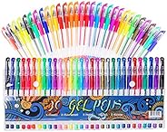 Gel Pens for Adult Coloring Books, 30 Colors Gel Marker Colored Pen with 40% More Ink for Drawing, Doodling Cr