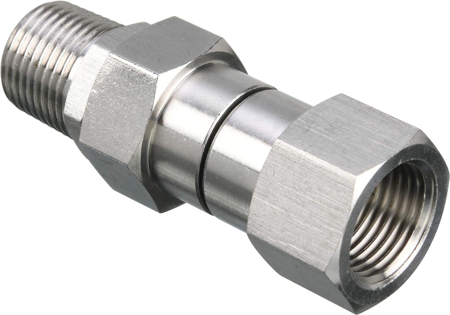 M MINGLE Pressure Washer Swivel, 3/8 Inch NPT Male Thread Fitting, Stainless Steel, 4500 PSI