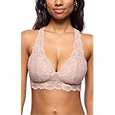 Mia Lace Bralette for Women, Unpadded and Unlined Wireless Bra, Perfect Racerback Everyday Lingerie
