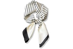 PoeticEHome 100% Pure Mulberry Silk Square Scarf 27"x27" Women Neckerchief Headscarf Gift Packed