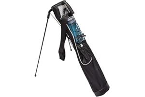 JEF WORLD OF GOLF JR1256 Pitch & Putt Sunday Bag with Stand & Handle, Black