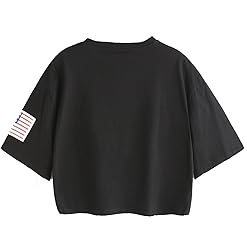 SweatyRocks Women's Graphic T Shirts Letter Print