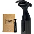 URBANER Adjustable Beard Trimmer for Men, Mustache Edger, Battery Operated, Waterproof Beard Trimmer Cordless, Portable Clipper for Travel Grooming, Gift for Men, Gifts MB-042