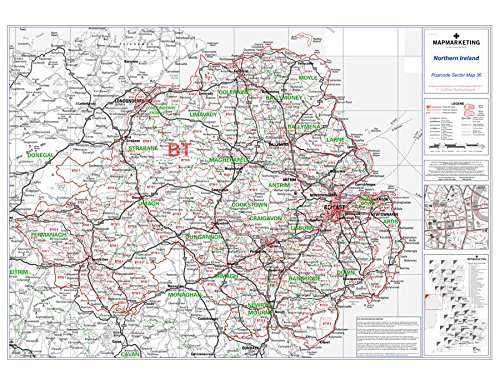 Northern Ireland (Map Marketing Postcode Sector Map)