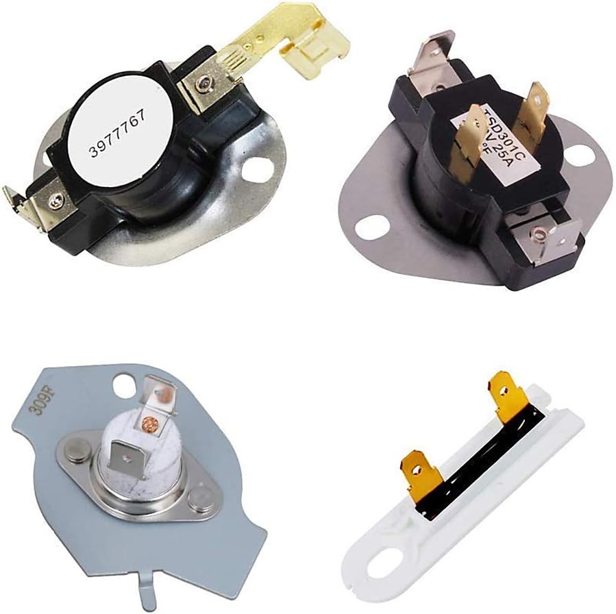 Amazon Com 3387134 High Limit Thermost 3977767 Dryer Thermostat 3977393 Thermal Fuse 3392519 Dryer Thermal Fuse For Whirlpool Kenmore Kitchenaid Dryer Replaces Parts 3399693 Wp3977767vp Wp3977393 Appliances