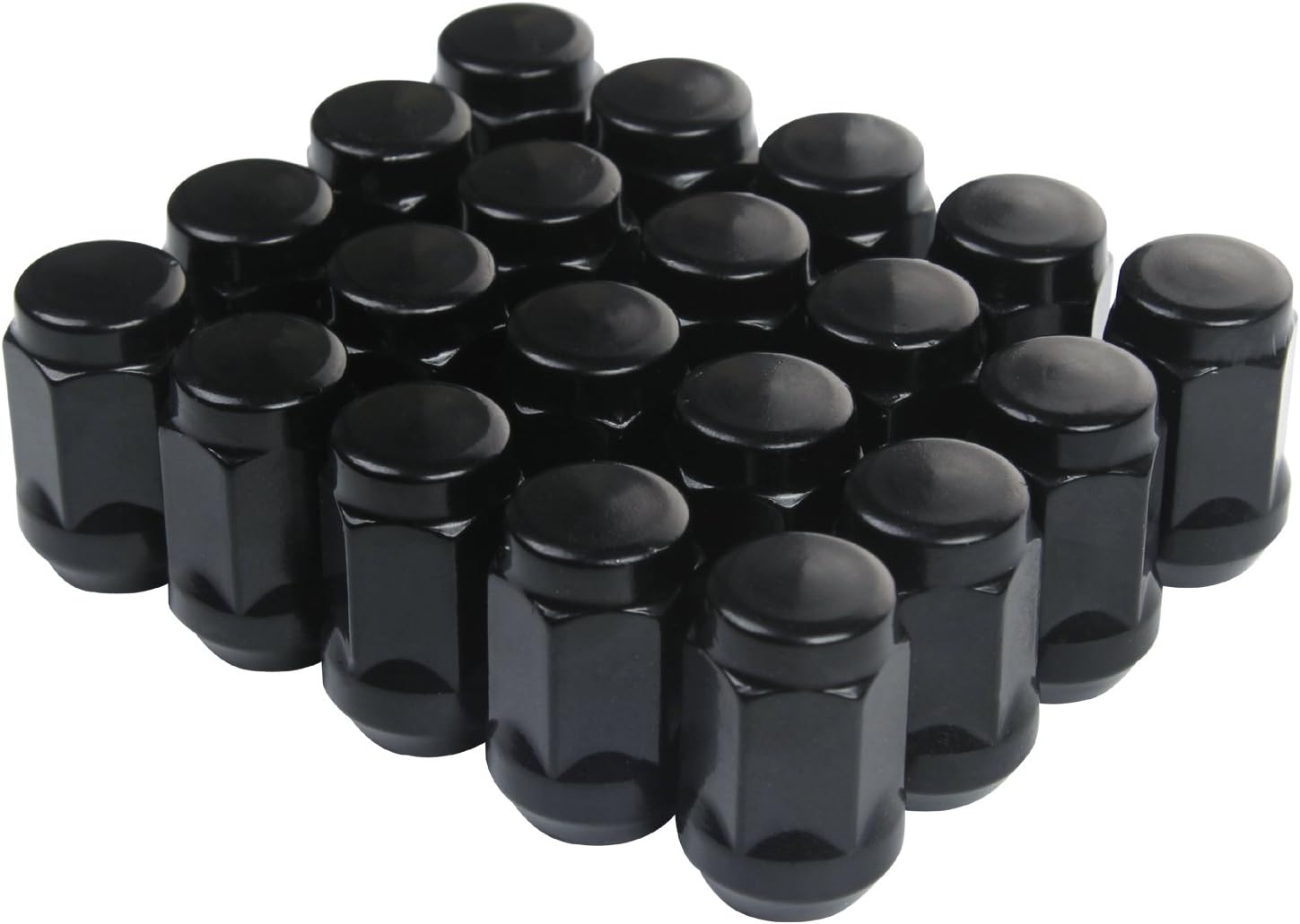 ZY WHEEL Set of 20pcs Black 1/2-20 Closed End Bulge Acorn Lug Nuts Cone Seat 3/4" 19mm Hex Wheel Lug Nut fit Jeep Cherokee CJ5 CJ7 Commander Liberty Wrangler: Automotive