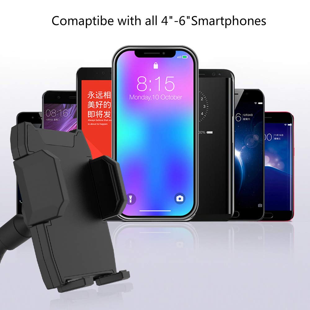 Car Cup Holder Phone Mount, Universal Adjustable Gooseneck Cup Holder Cradle Car Mount for Cell Phone iPhone 11/ X/Xs/XR/Xs Max/8/8Plus/7/6s/SE,Galaxy S10/S9/S8/S7/Note 8 9,LG, Nexus, Sony, Nokia