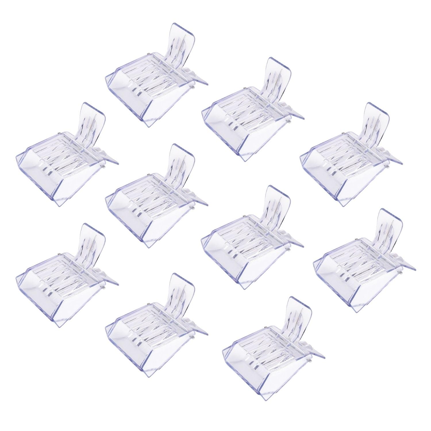 Flexzion Queen Catcher Clip (10 pcs) Transparent Plastic Cage Clips, Bee Catchers Trap Box Excluder One Hand Queen Catcher Beekeeping Tool for Beekeepers