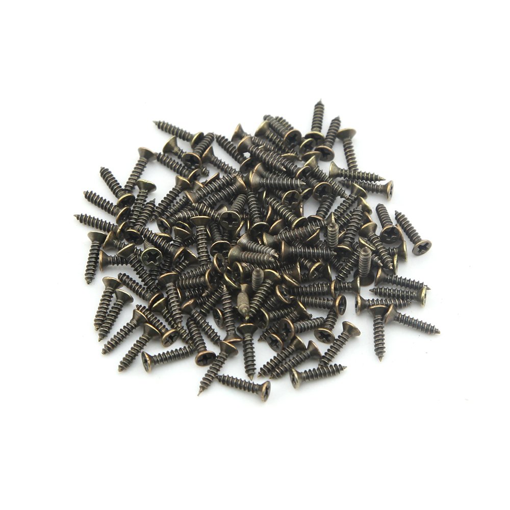 Small Screws for Small Hinge Antique Self Tapping Screws Green Bronze 2