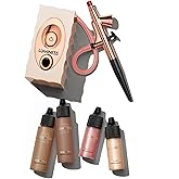 Luminess Air Icon Pro Airbrush System with 4-Piece Foundation Starter Kit, Deep Coverage - Quick, Easy & Long Lasting Application - Includes Silk 4-In-1 Foundation, Highlighter and Blush