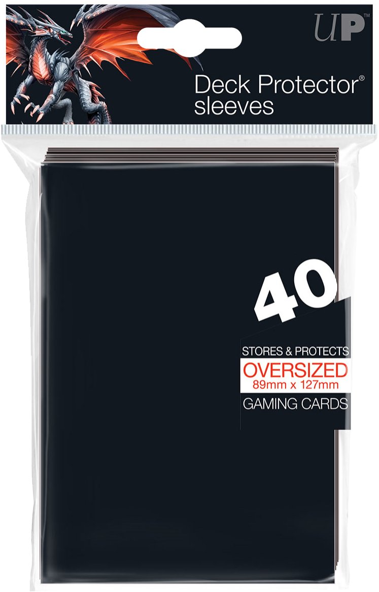 Ultra Pro - Oversized Top Loading Sleeves 40 Pack - Black