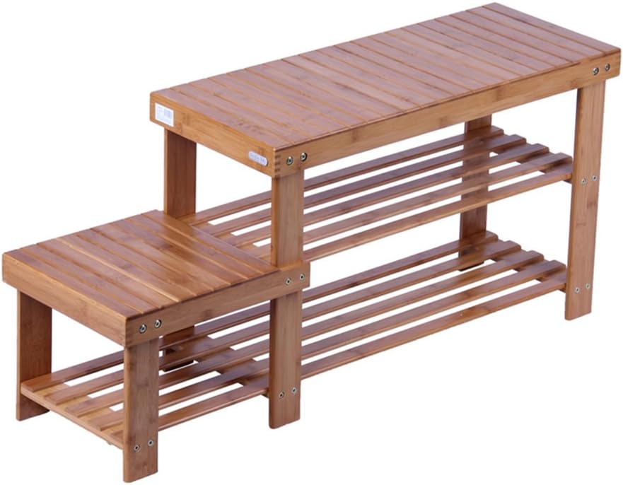 Shoe Racks NAN Bamboo High And Low Multilayer Multifunction Can Accommodate 8-9 Pairs Of Shoes Storage Rack Shelves Suitable For Entrance Foyer Bedroom 97 * 28 * 45cm