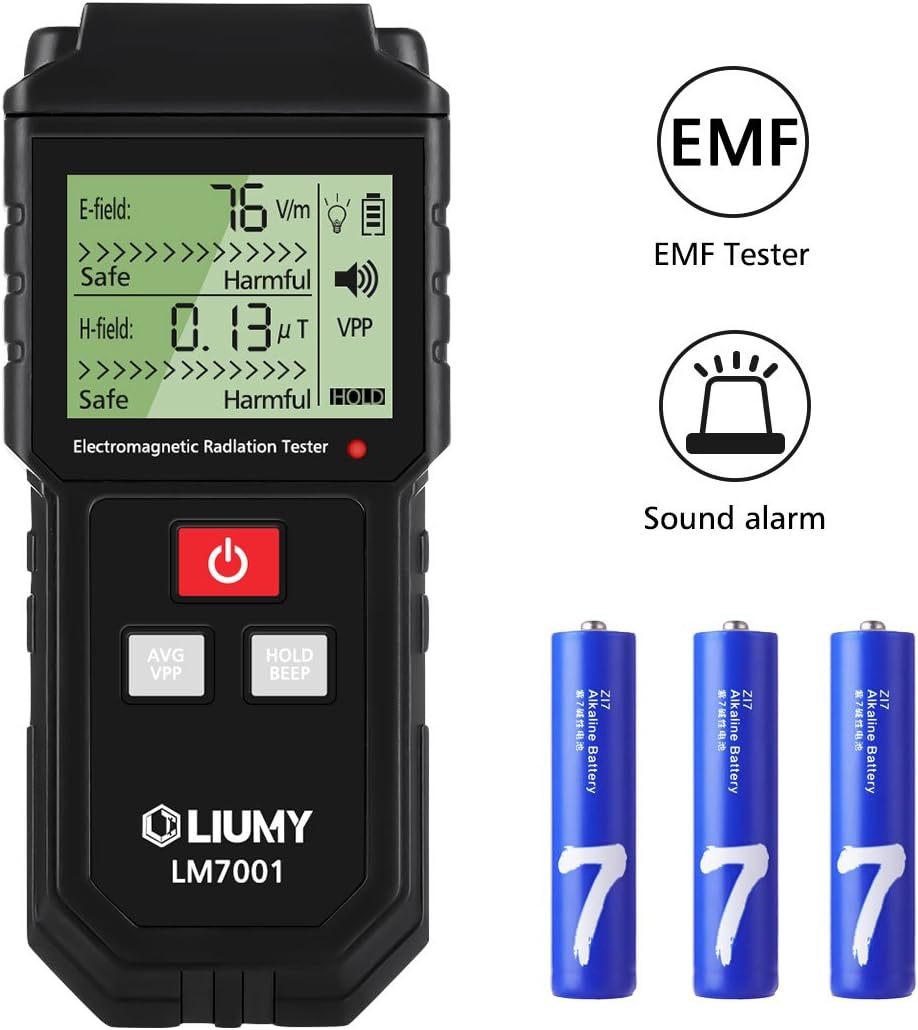 EMF Meter, LIUMY Handheld Mini Field Radiation Detector,Digital LCD