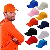 CoverYourHair Baseball Hats - Plain Dad Hat - Baseball Caps - Adjustable Sport Cap ,10 Pack Baseball Cap, Multi color,One Size