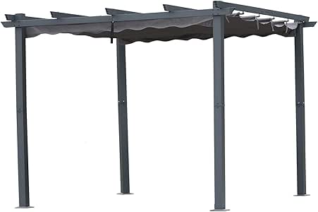 Angel Living [Actualizado] Pérgola de Aluminio con Techo Retráctil