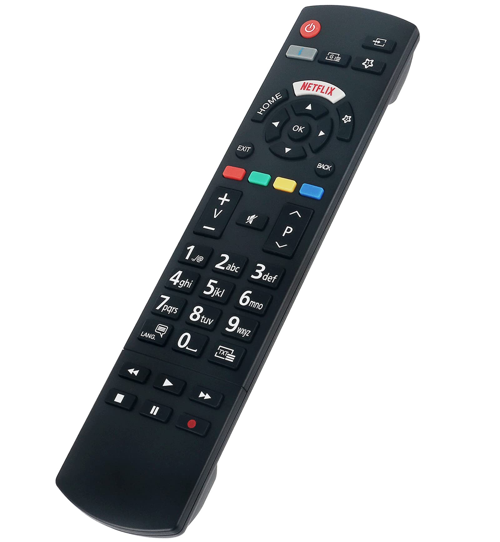 Replacement Remote Control Fit for Panasonic TV TX-24CS350 TX-43GS350 TX-43GX550 TX-43GX555 TX-43GX559 TX-43GX600 TX-43GX610 TX-43GX623 TX-43GX625 TX-43HX580 TX-49GX555 TX-49GX600 TX-49GX623 RC42128M