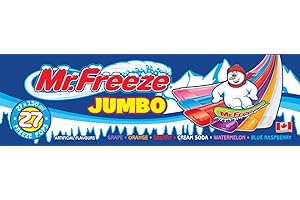 MR FREEZE Mr. Freeze Jumbo Ice Pops 27x150ml Freezies {Imported from Canada}