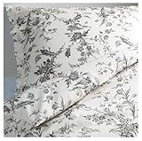 IKEA White and Grey Queen/Full Duvet Cover and 2 Pillow Cases