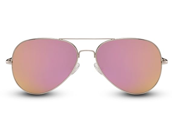 Cheapass Piloten-Sonnenbrille Verspiegelt UV-400 Piloten-Brille Flieger-Brille Farbvariation Unisex