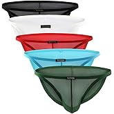 Billtop Men's Sexy Briefs Low Rise Underwear 5 Pack