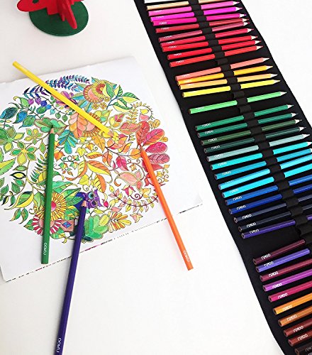 OOKU Artist Pro Watercolor Pencils Set 48 Colors / 51 Pc Full Kit | Wet Water Color Pencils Set / Dry Coloring Pencils Set for Adults, Kids | w/BONUS Wool Pencil Wrap, Watercolor Brush, Sharpener