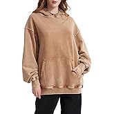 POHADON Oversized Hoodies for Men Women Acid Wash Heavy Cotton Hooded Pullover Sweatshirt Vintage Y2k Streetwear
