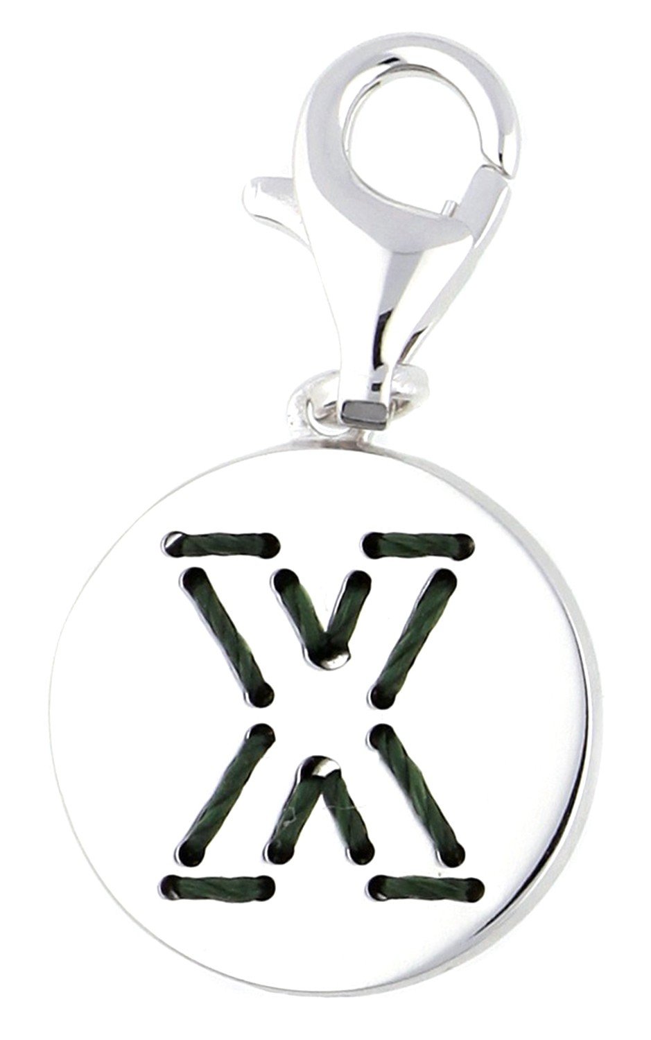 ESPRIT Women s Charm 925 Sterling Silver Rhodium Plated Letter Fabric X ESCH91145A000