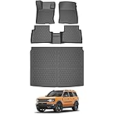HUYINPJ Cargo Mat and Floor Liner Compatible with Ford Bronco Sport 2021-2025 Anti-Slip Floor Mat Trunk Liners for 2021 2022 2023 2024 2025 for Bronco Sport Accessories (Cargo mat+Floor mat)