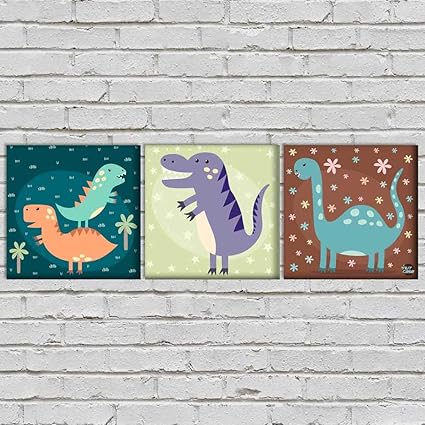 Nutcase Designer Wall Art Hanging Decor Non-Fading Digital Painting (Screws Included) - Dinosaurs