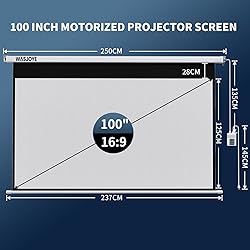 WASJOYE Motorized Projector Screen 100" - 8K