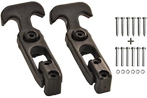 Accessbuy Flexible T-Handle Rubber Draw Latch for Cooler,Boat,Golf Cart,Tool Box,Off-Road Vehicles,Farm Machinery or Engineering Machine Hood (2 Pack with 12PCS Screws)